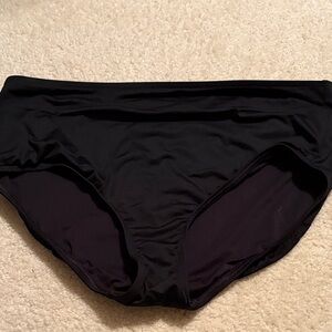 Lands' End Women's Classic Black Bikini Bottom- Size -16